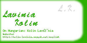 lavinia kolin business card